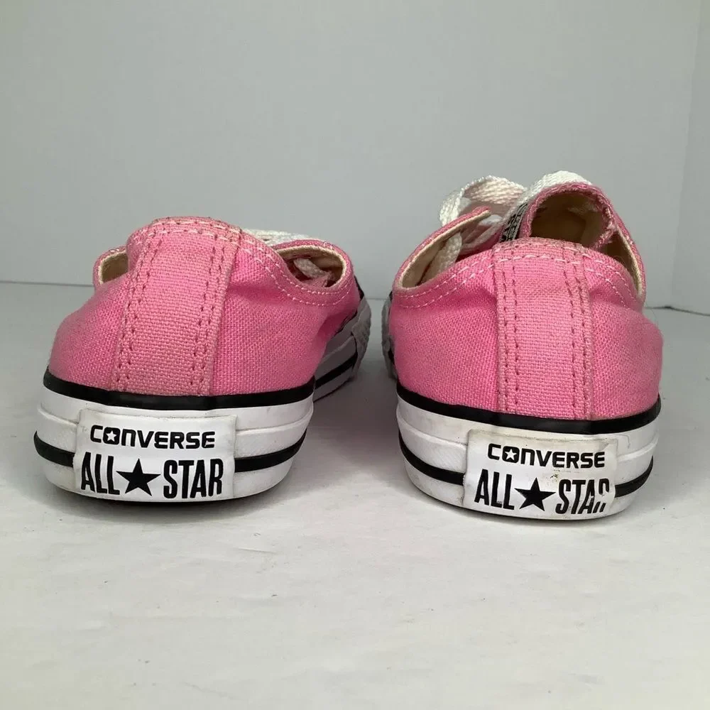 Converse Chuck Taylor All Star Low Top Lace Tie Big Girls Pink Sneakers Sz 3